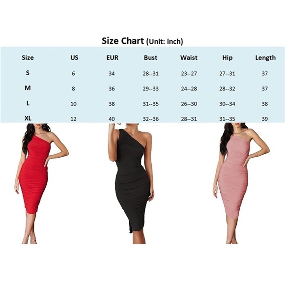 One Shoulder Bodycon Dress In Peach/ Pink NEW Party Dress - Picture 6 of 6